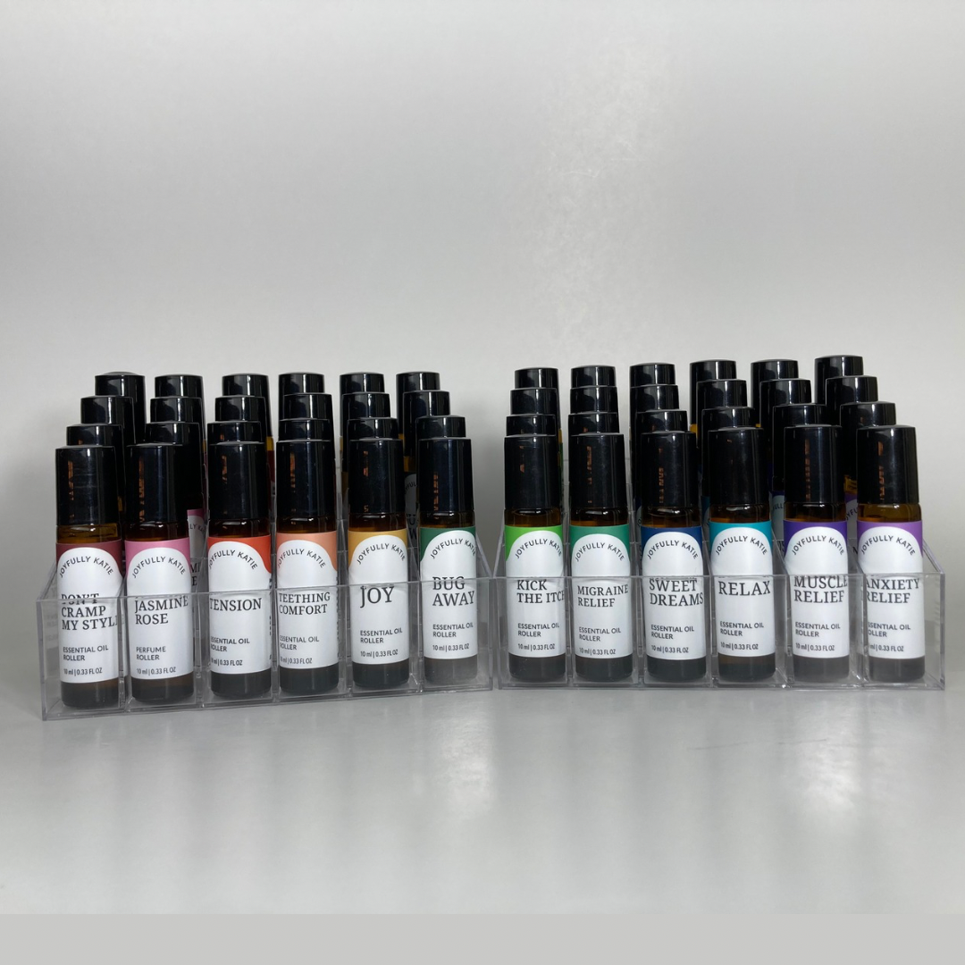 Set of 12 (48 Essential Oil Rollers) with Clear Display