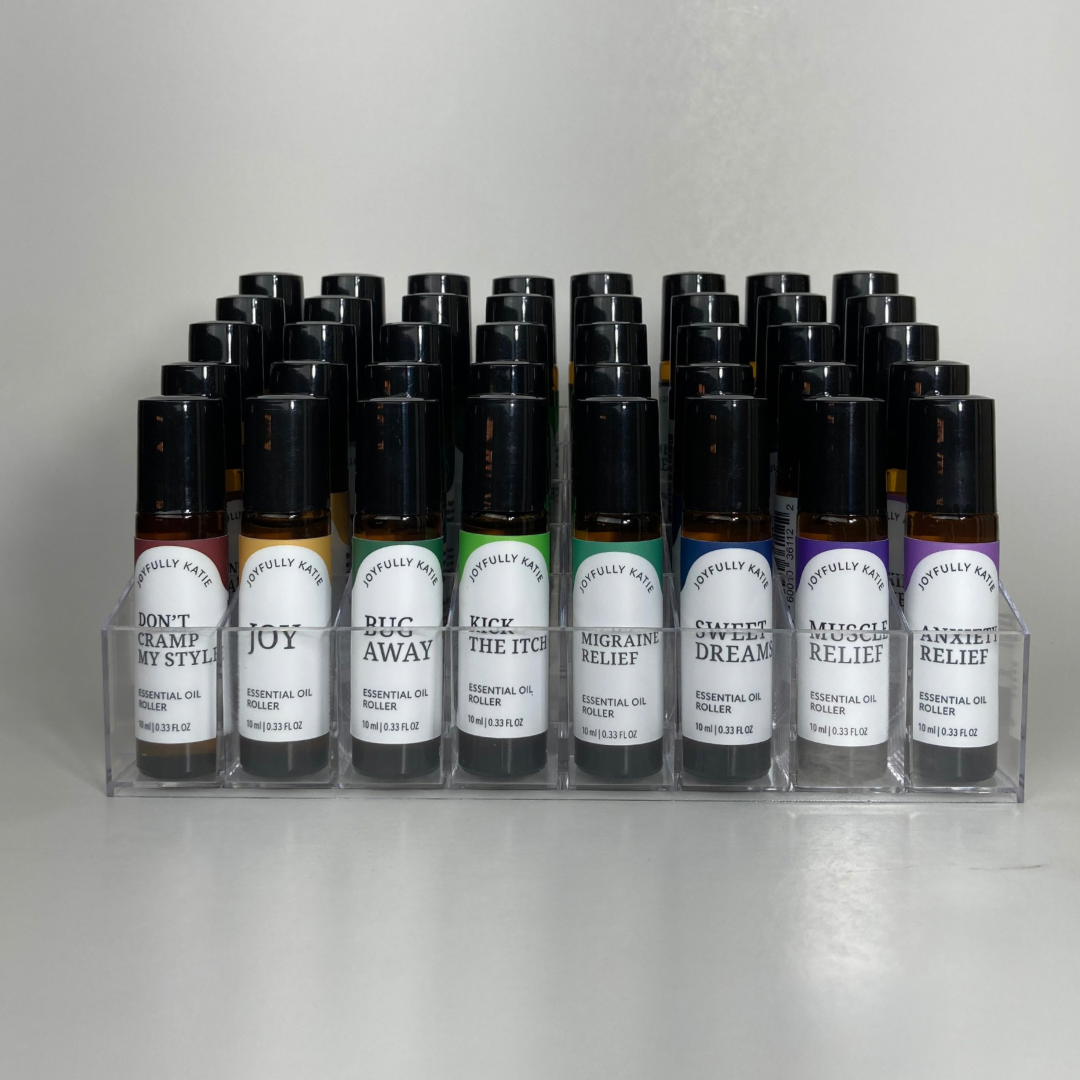 Summer Set of 8 (40 Essential Oil Rollers) with Clear Display