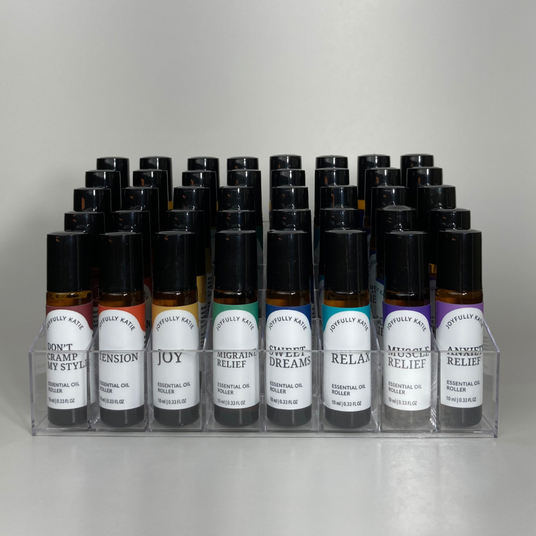 Winter Set of 8 (40 Essential Oil Rollers) with Clear Display