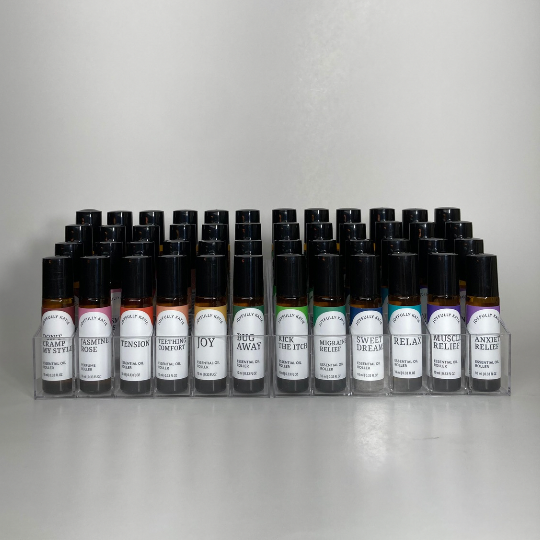 Set of 12 (48 Essential Oil Rollers) with Clear Display
