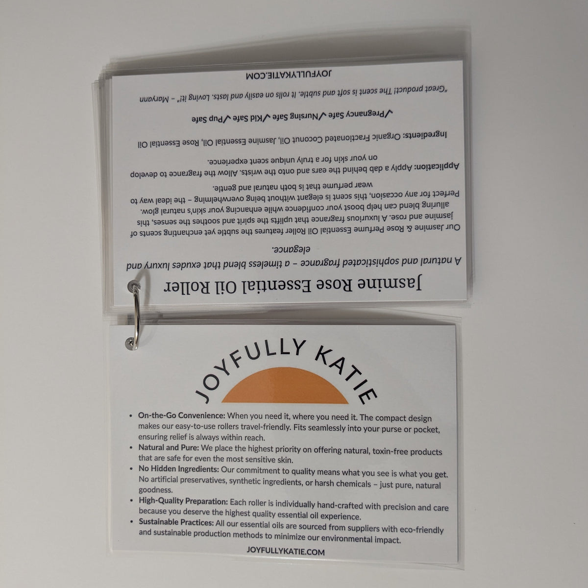 Joyfully Katie Product Information Booklet
