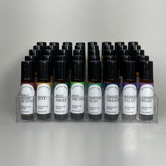 Summer Set of 8 (40 Essential Oil Rollers) with Clear Display