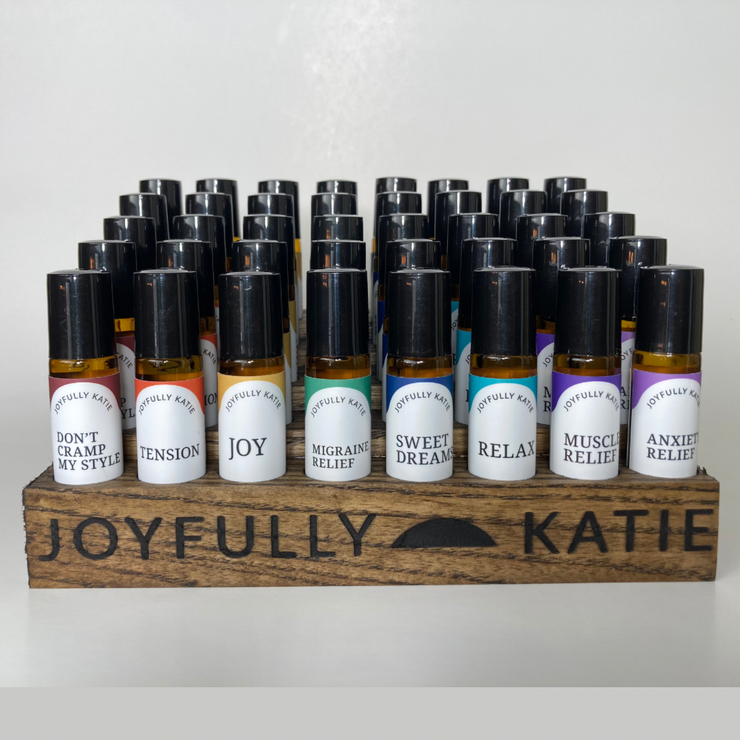 Winter Set of 8 (40 Essential Oil Rollers) with Wooden Display