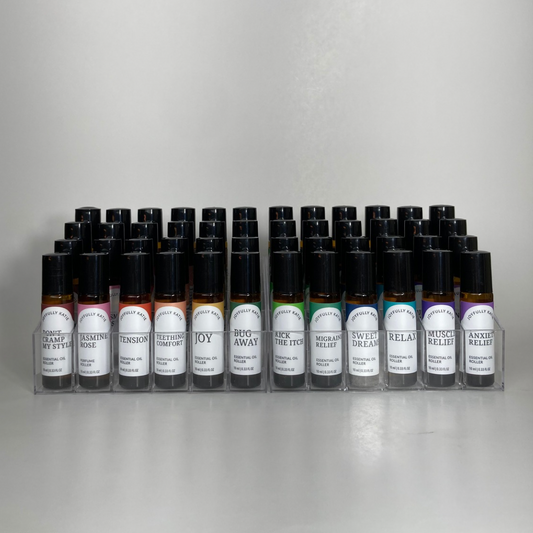 Set of 12 (48 Essential Oil Rollers) with Clear Display